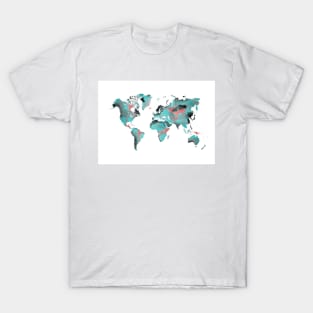 world map  #map #worldmap T-Shirt